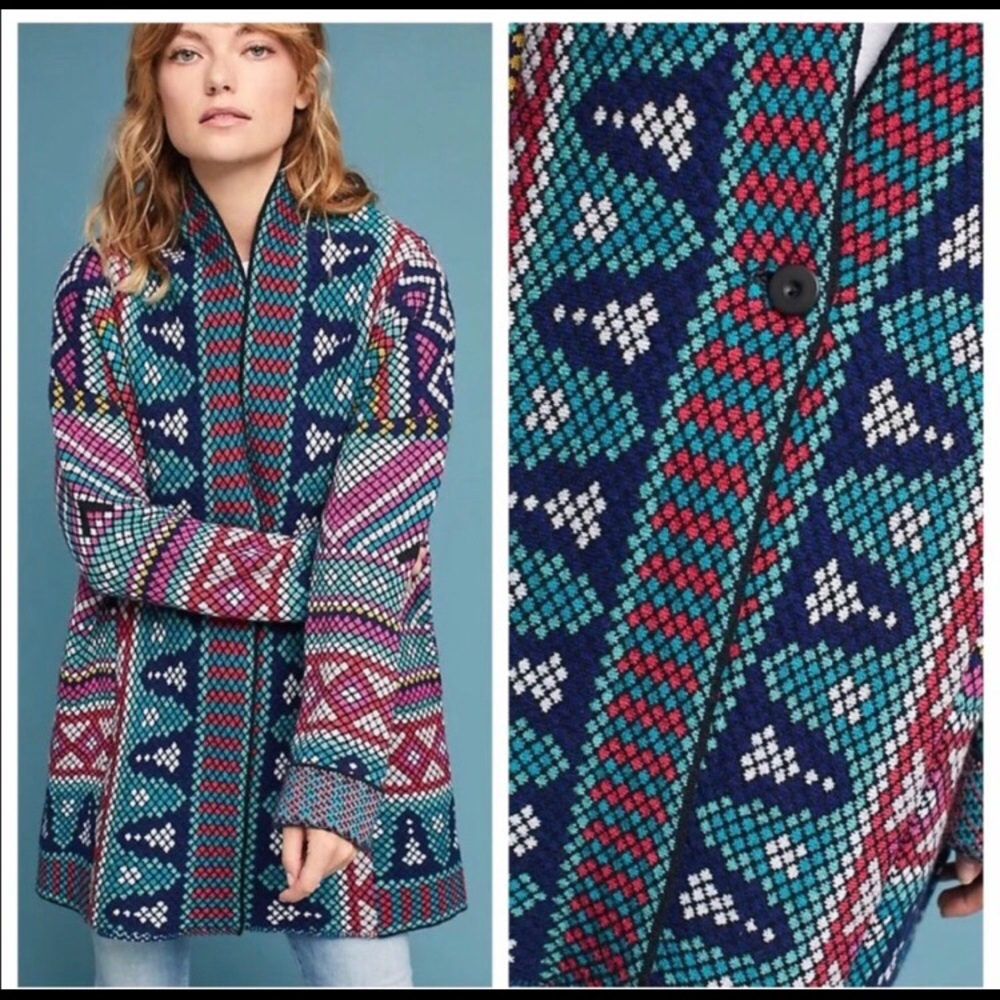 Aldomartins Intarsia Kimono Jacket 10 Sweatercoat